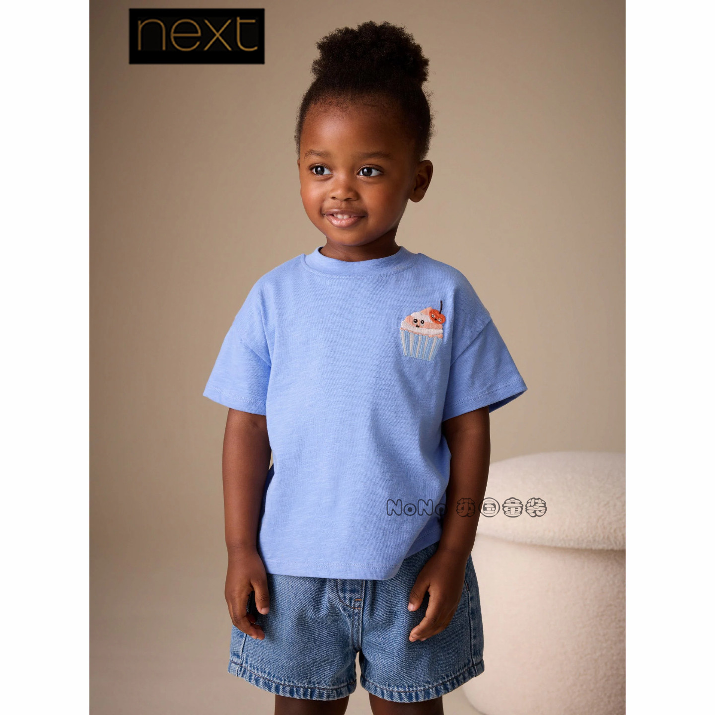 英国Next代购女童蓝色蛋糕刺绣甜品短袖T恤衫全棉1-7岁W60-462,童装/婴儿装/亲子装,T恤,淘宝优惠券,粉丝福利购,淘宝优惠卷