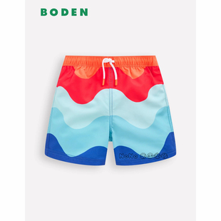 英国Mini BODEN男童彩色波浪条纹沙滩裤短裤运动泳裤2-14岁B3194