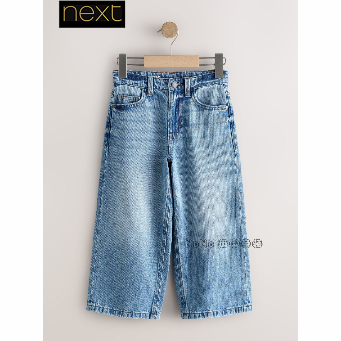 英国Next代购大童亲子浅蓝色怀旧牛仔裤纯棉宽松3-16岁F73-800