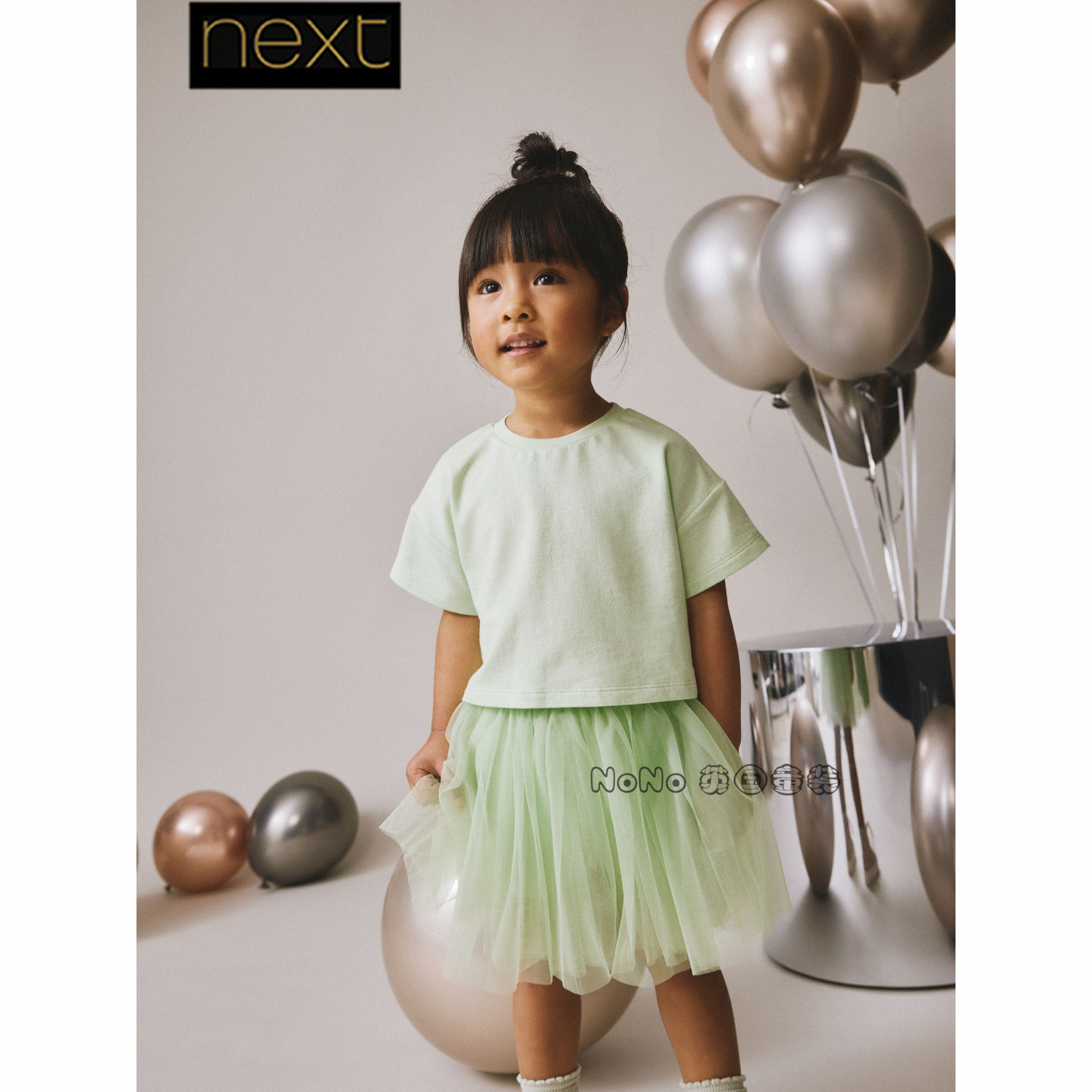 英国Next代购女童薄荷绿色T恤半裙TUTU蓬蓬纱裙套装1-7岁W64-433,童装/婴儿装/亲子装,套装,淘宝优惠券,粉丝福利购,淘宝优惠卷
