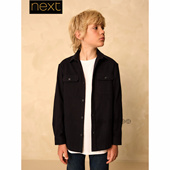 翻领衬衣纯棉磨毛F31 衬衫 847 男大童深蓝色长袖 英国Next代购