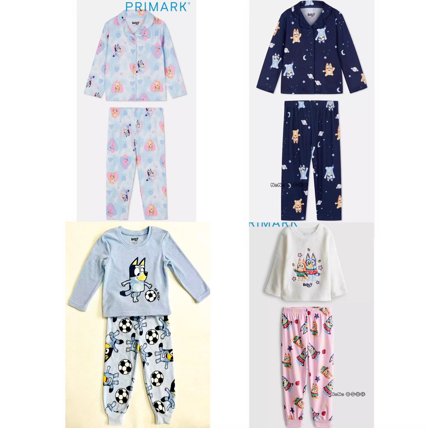 部分现货英国Primark儿童布鲁伊宾果长袖开衫家居服睡衣裤亲肤绒