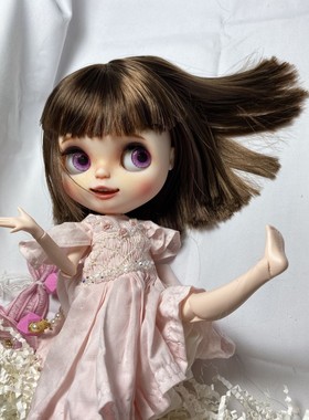 HobgobLin 小布裸娃改娃改妆 棕色波波头直发头发 定制定金