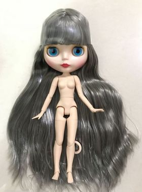 HobgobLin小布娃娃裸娃白肌灰色混银19关节体娃娃清仓