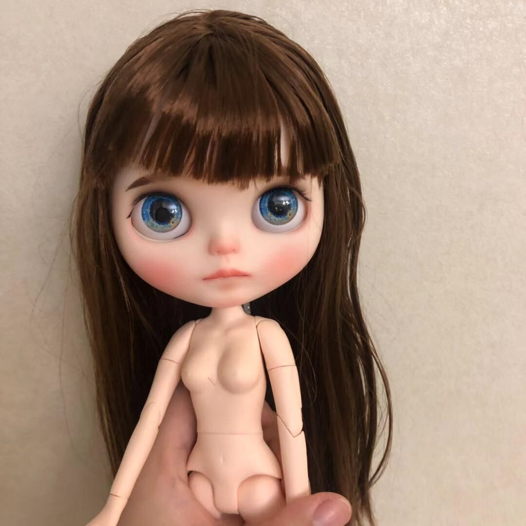 HobgobLin 棕色直发撇唇小布改娃  裸娃 改妆定制定金