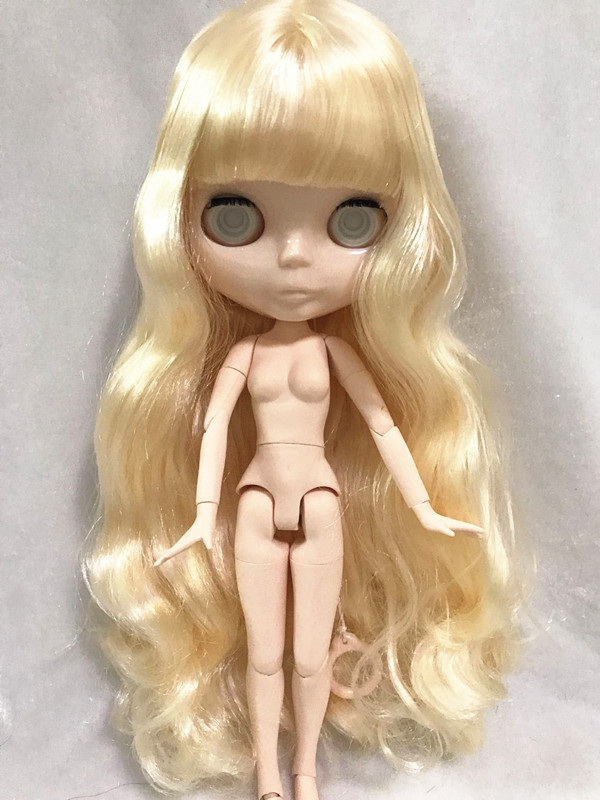 HobgobLin小布裸娃、19关节白肌金色卷发刘海娃娃工厂直销