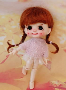 ob11可爱小酒窝 黏土娃娃手捏娃纯手工泥土娃 多种妆容定制定金