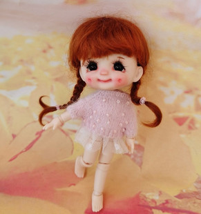 ob11可爱小酒窝 黏土娃娃手捏娃纯手工泥土娃 多种妆容定制定金