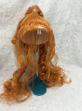HobgobLin小布娃娃配件  特殊橙色辫子头皮头发 厂家直销可定制
