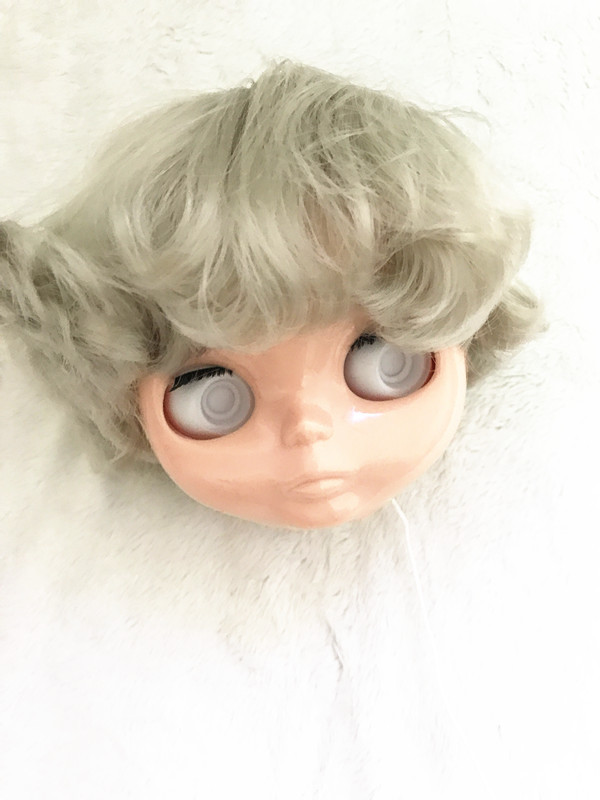 HobgobLin银色头皮男娃头发 单头发带头皮壳 适合改娃拼娃 直销