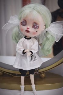 改娃定金 Blythe 白化崽崽 独角兽雕花后脑 接改妆