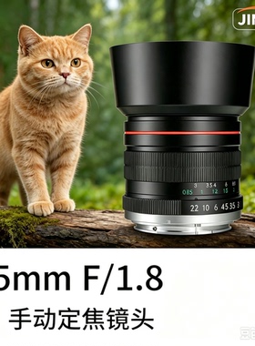美国 85mmF1.8定焦镜头手动全画幅适用于佳能EF&尼康单反相机包邮