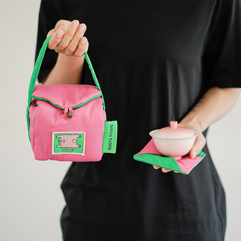 若愚工坊RUOYUSTUDIO手工加厚棉布茶杯茶壶保护收纳袋布包,餐饮具,茶道/零配,淘宝优惠券,粉丝福利购,淘宝优惠卷