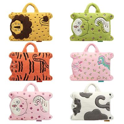 可爱电脑包斜挎手提毛绒动物