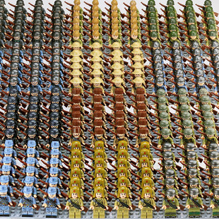 二战人仔军事战争积木人仔德国小人兵士兵国防军男孩益智拼装玩具