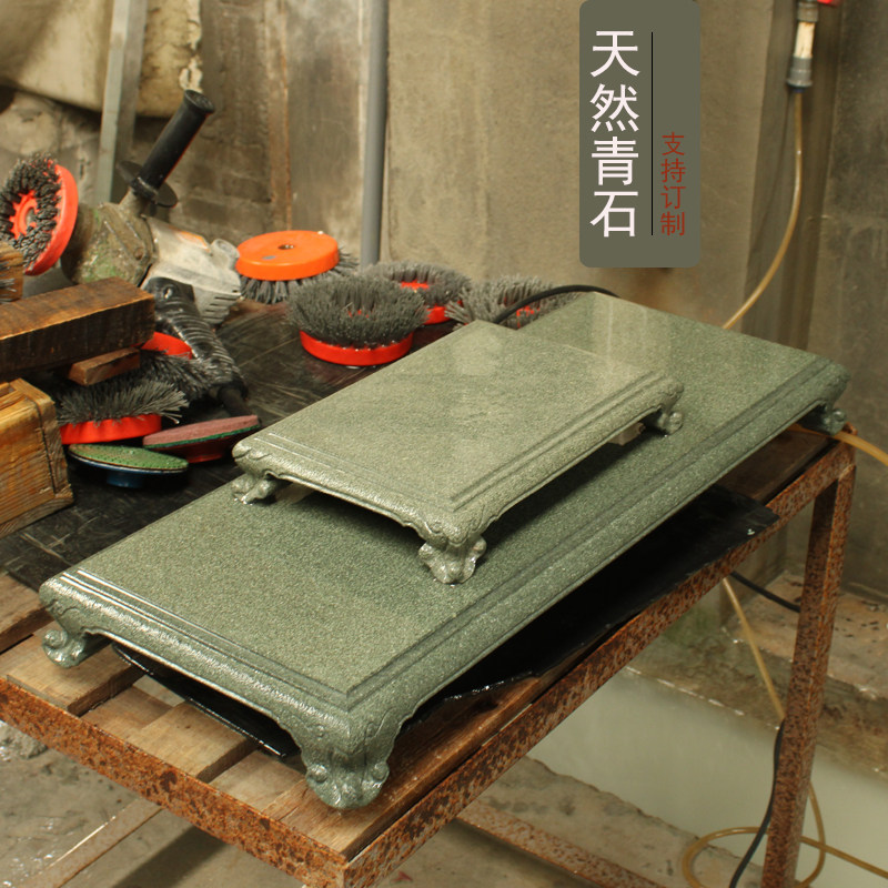 青石底座天然石材案台复古盆景托台石雕台座花盆托架整石摆件底托