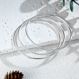 法国【设计师】CARLINE三生三世手镯女简约三环实心小众素圈礼物