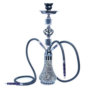 跨境货源供应阿拉伯水烟玻璃壶双管水烟套装成品hookah外贸