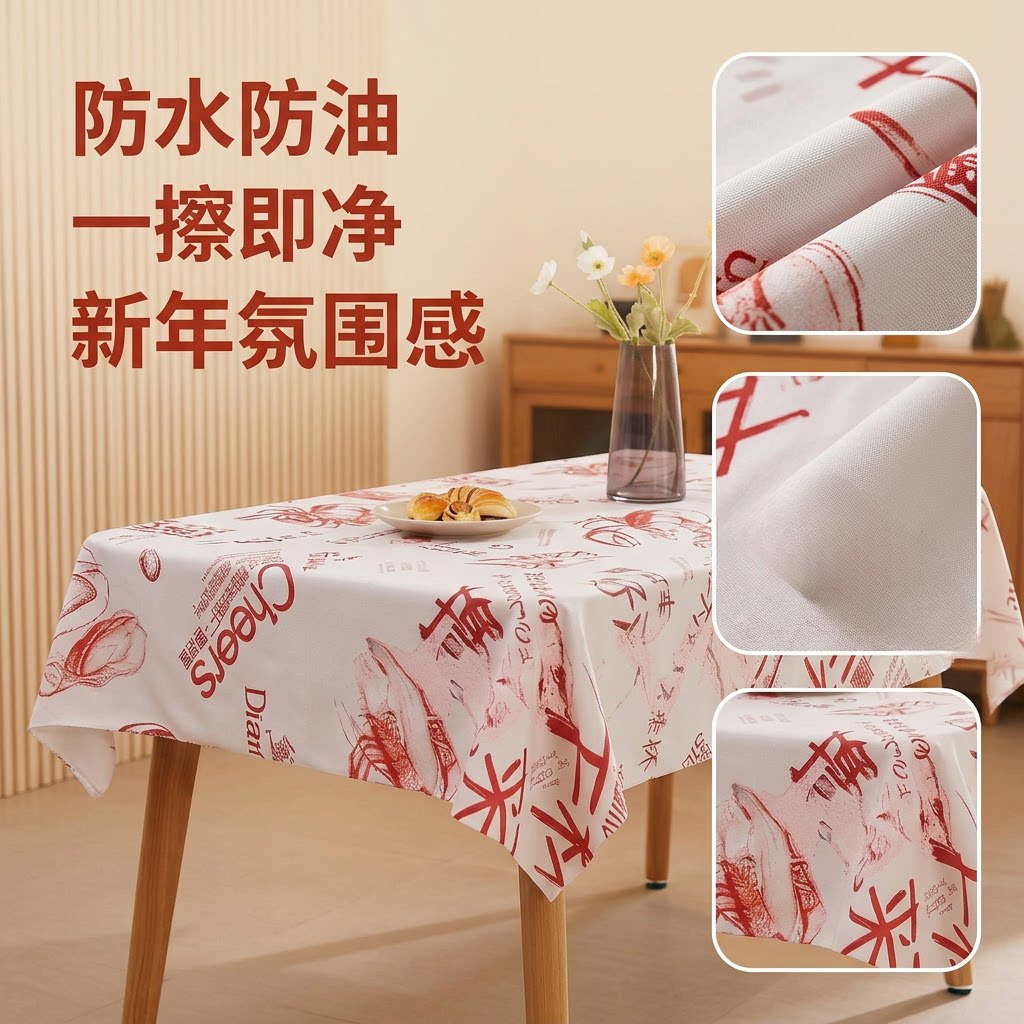一次性桌布商用酒店饭店台布石头布长方形圆桌防水防油餐加厚桌布
