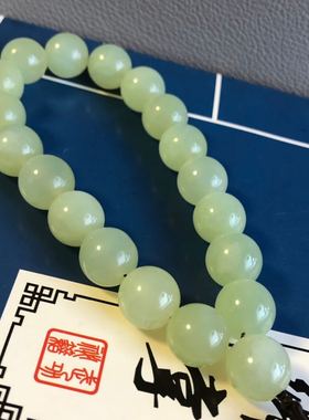 淡绿色手把件天然岫玉促销包邮