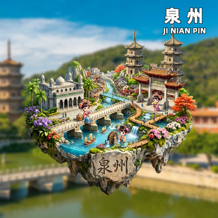 【泉州】文创金属冰箱贴开元寺东西塔天后宫承天寺创意金属冰箱贴