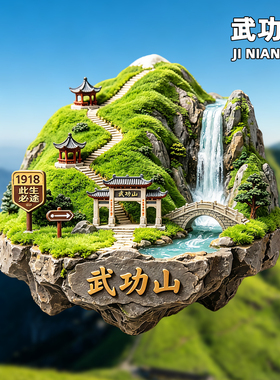武功山金属冰箱贴旅游纪念品