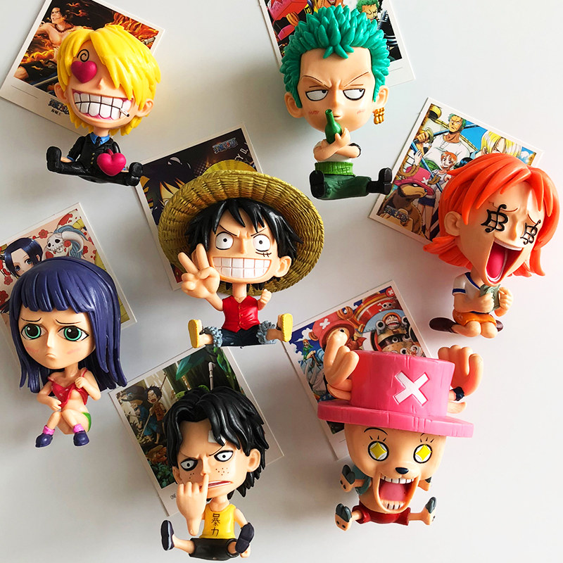 可爱卡通创意冰箱贴 磁力贴摆件磁铁装饰 海贼王磁贴3d航海王公仔