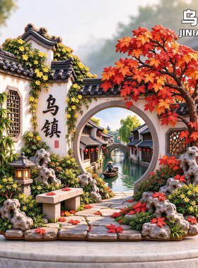 乌镇金属冰箱贴旅游纪念品磁吸