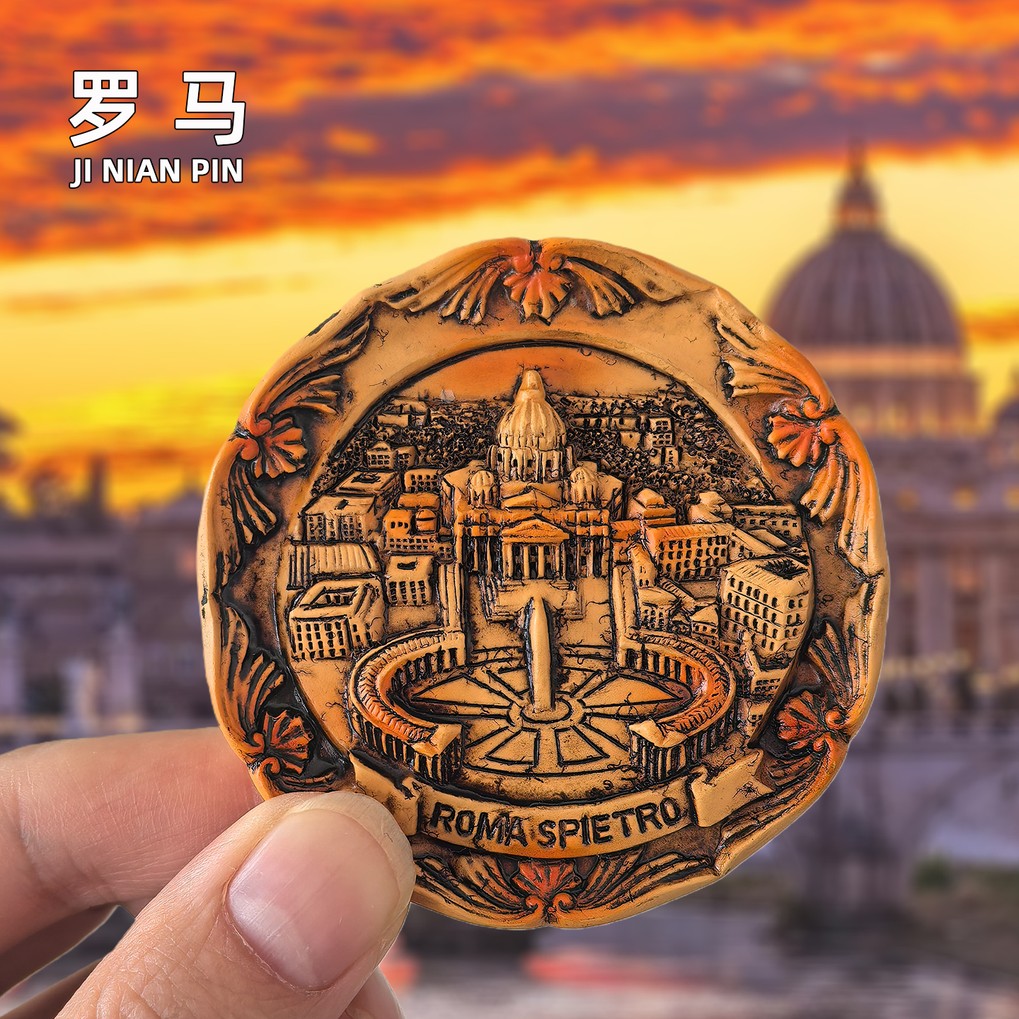 罗马树脂彩绘冰箱贴意大利竞技场比萨斜塔许愿池威尼斯旅游纪念品