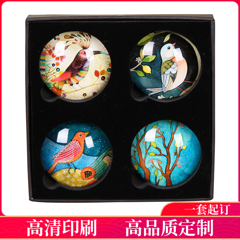 厂家DIY定制一套 创意立体冰箱贴磁贴礼品水晶玻璃定做礼盒装照片