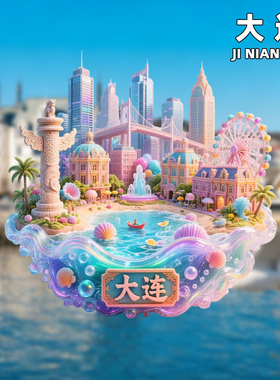 大连金属冰箱贴纪念品