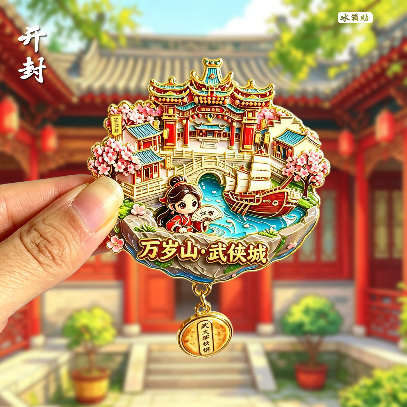[开封]金属冰箱贴磁贴清明上河园包公祠景区文创旅游纪念品磁力贴