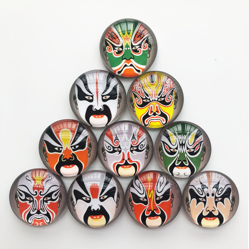 京剧脸谱戏曲人物磁贴装饰贴冰箱贴出国礼品送老外纪念品中国特色