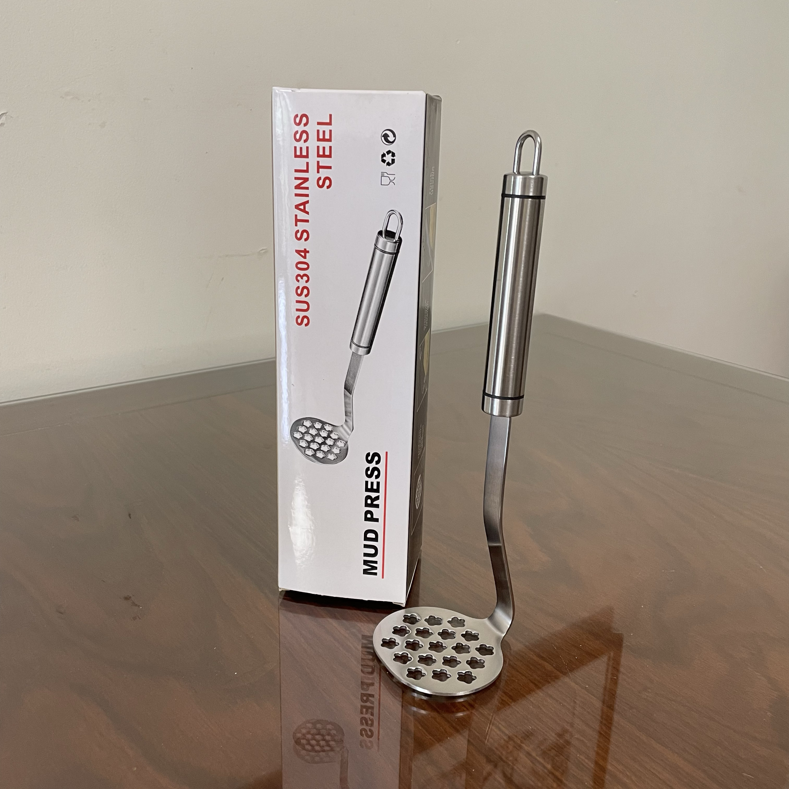 土豆泥压！出口304不锈钢土豆压泥铲辅食捣碎器家用碾压工具