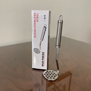 土豆泥压!出口304不锈钢土豆压泥铲辅食捣碎器家用碾压工具