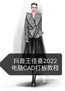 抖音 王加喜2022高级女装服装制版视频124节教程 ET打版系统课