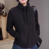 简约百搭显瘦纯色保暖长袖 澳绒半高领打底衫 女2026早春新款 T恤ins