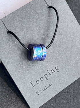 寻环LOOPING纯钛项链超轻不过敏男女饰品 如意轮·繁花