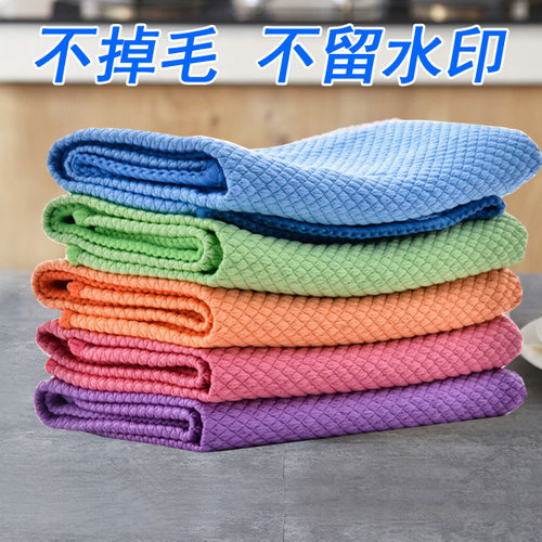 吸水不掉毛鱼鳞家务抹布