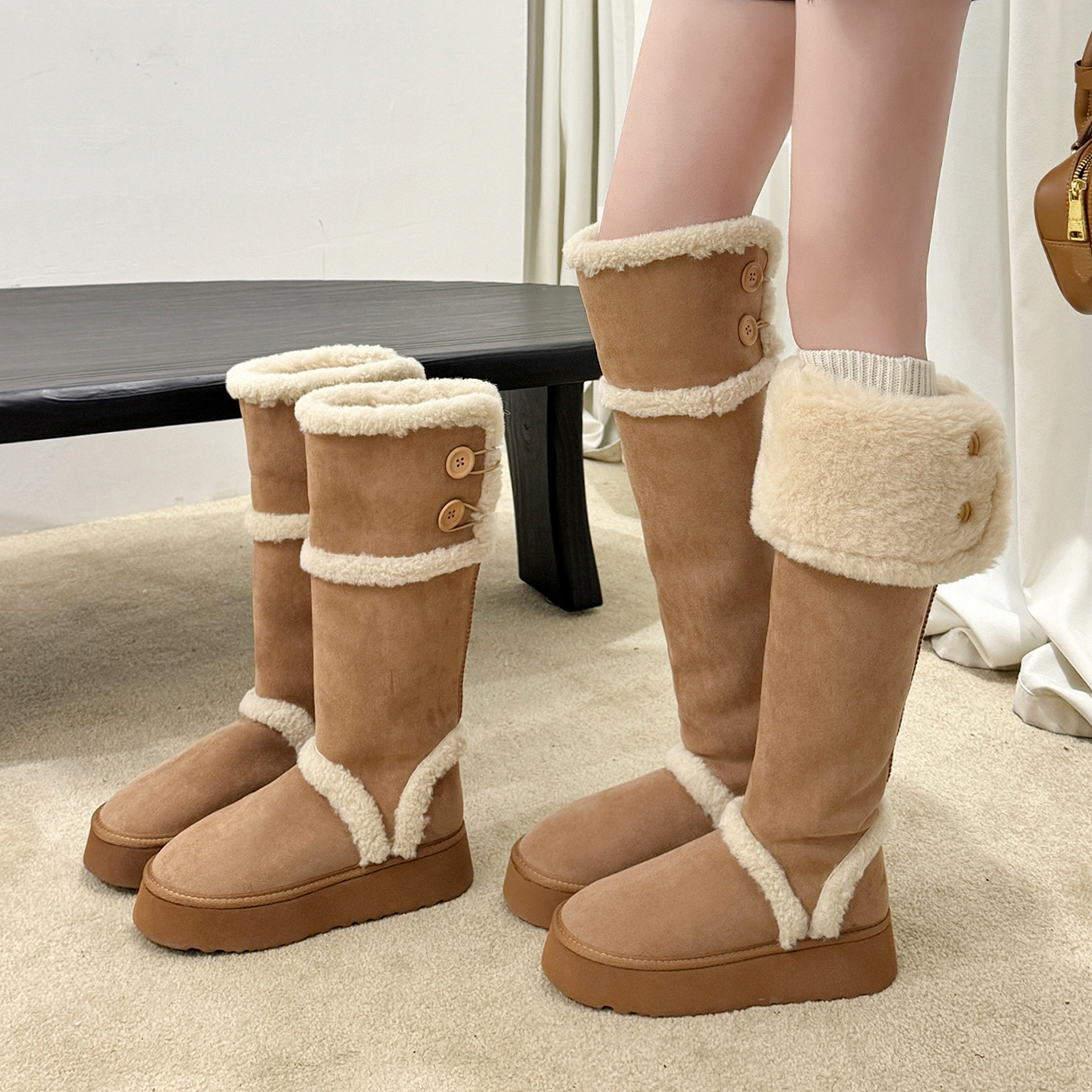 加厚高筒靴保暖防滑东北雪地靴