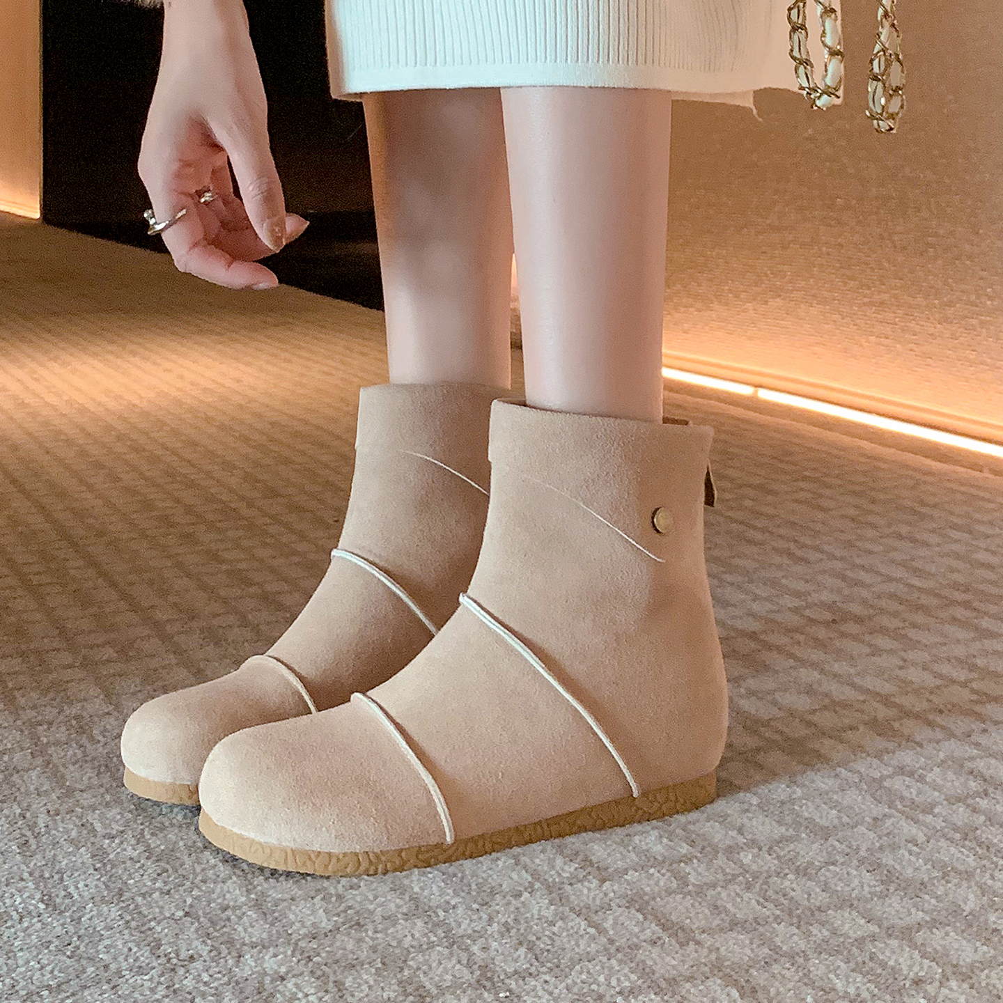 4cm内增高勃肯短靴子女2025新款