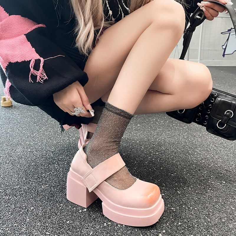 法式松糕厚底玛丽珍鞋女2025新款