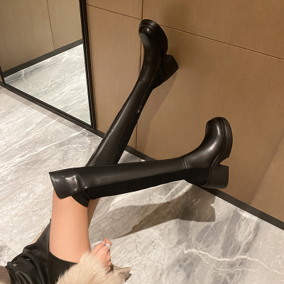 胖mm过膝靴女冬季新款厚底长筒靴