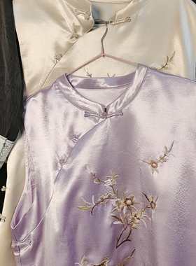 醋酸中长款马甲120-145斤可穿