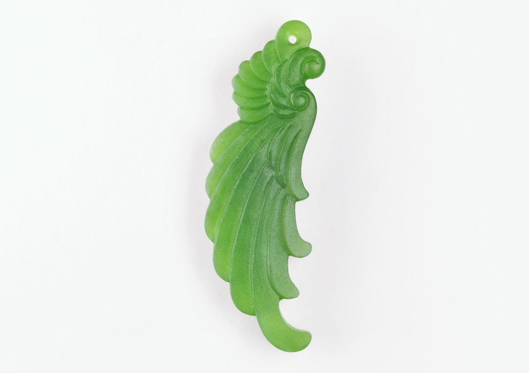 亦石出品·碧玉·阳绿·寰谛凤翎其它饰品定制