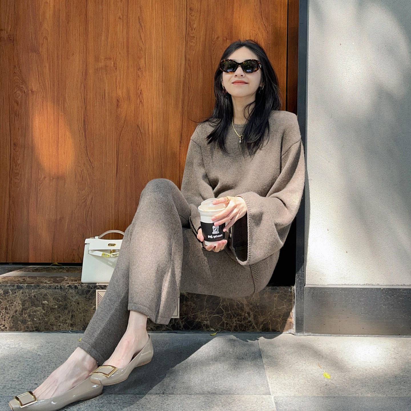 【现货】法式复古慵懒风针织衫套装女2025年秋装搭配针织衫套装