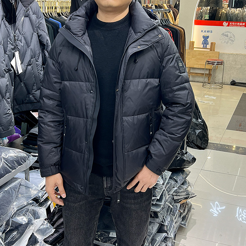 冬季时尚连帽90白鸭绒羽绒服男士简约加厚保暖外套上衣百搭款潮,男装,羽绒服,淘宝优惠券,粉丝福利购,淘宝优惠卷