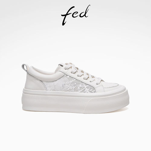 fed厚底增高小白鞋夏季新款女鞋网纱透气舒适休闲板鞋女款ZC575