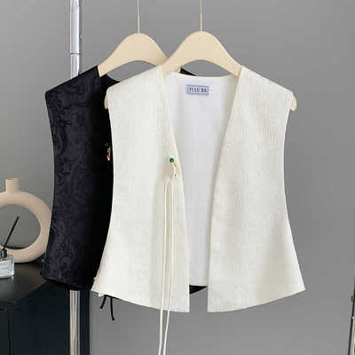 新中式马甲女短款春季外搭披肩