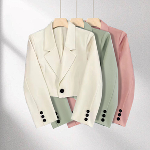 短款西装外套女款2025新款春秋时髦洋气高级感休闲小个子宽松西服